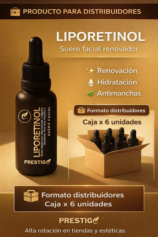Liporetinol Prestige – Suero Facial Renovador (Caja x 6 Unidades para Distribuidores)