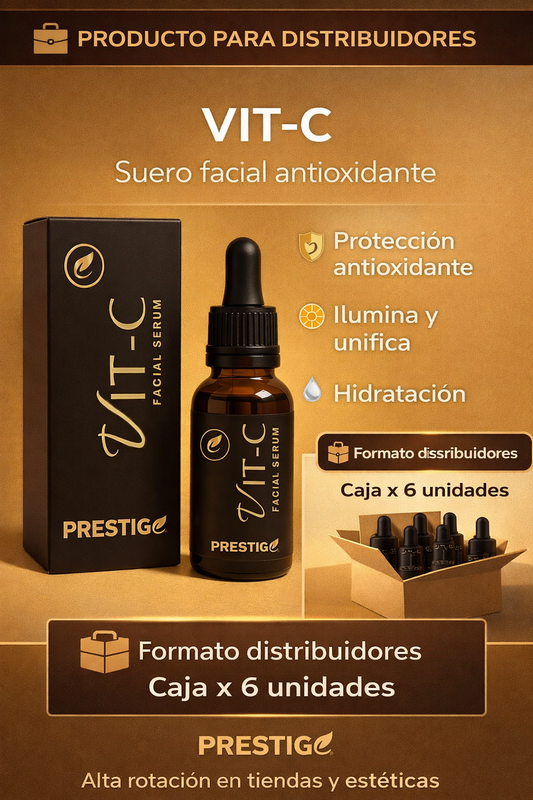 Vitamina C Prestige – Suero Facial Antioxidante (Caja x 6 Unidades para Distribuidores)