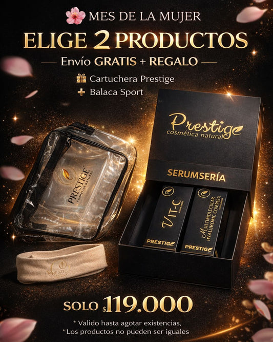 Elige 2 Productos Prestige + Envío Gratis + Regalo | Promo Mes de la Mujer