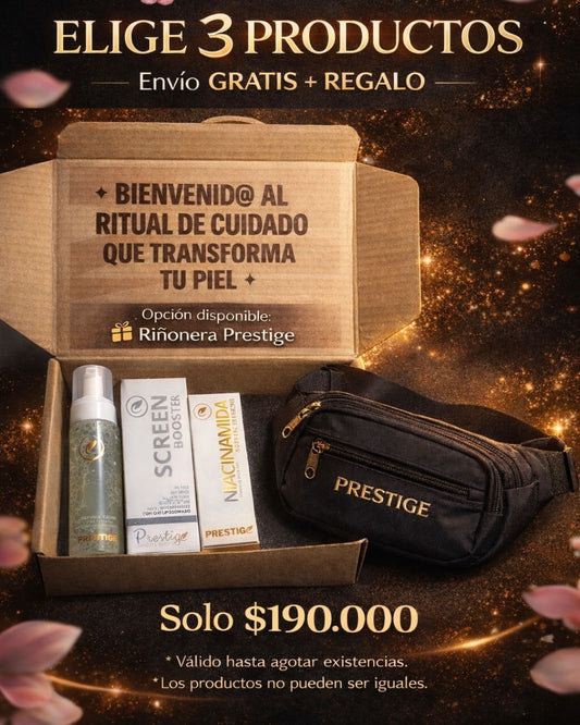 Elige 3 Productos Prestige + Envío Gratis + Regalo | Promo Mes de la Mujer